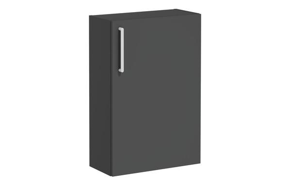 VitrA Root Flat 55cm 1 Door Slim Lower/Base Unit (RH Hinge) - Matt Storm Grey